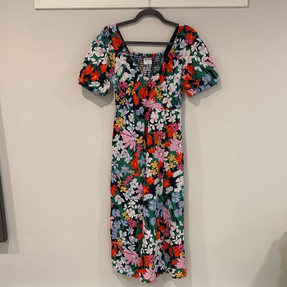 Old Navy Colorful Floral Midi Dress